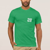 食べ寝野球バックデザイン Tシャツ (正面)