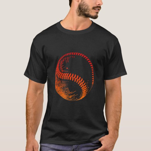 食べ寝野球リピートおもしろい選手 Tシャツ (正面)