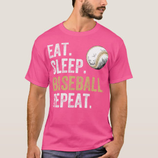 食べ寝野球リピート1 Tシャツ