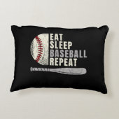 食べ寝野球中継おもしろい球選手 アクセントクッション (裏面)