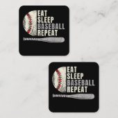 食べ寝野球中継おもしろい球選手 スクエア名刺 (正面/裏面)