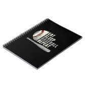 食べ寝野球中継おもしろい球選手 ノートブック (左側)