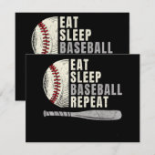 食べ寝野球中継おもしろい球選手 出欠カード (正面/裏面)