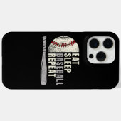 食べ寝野球中継おもしろい球選手 Case-Mate iPhoneケース (裏面 (横))