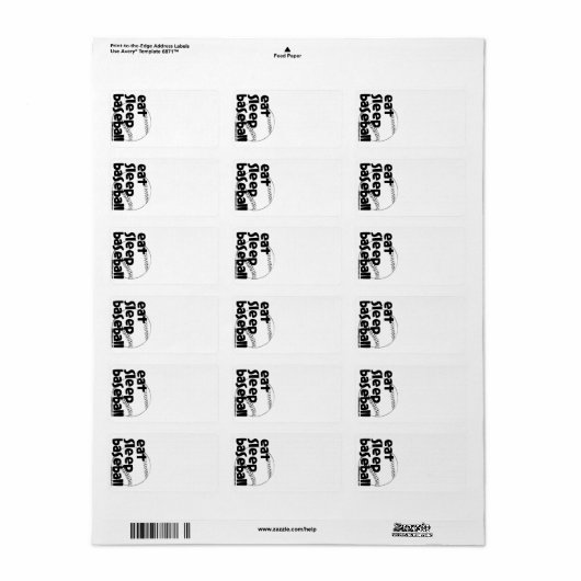 食べ寝野球3 ラベル (フルシート)