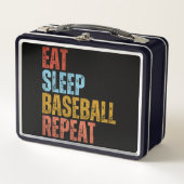 食べ寝野球 メタルランチボックス (正面)