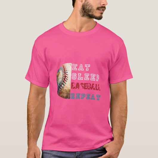 食べ寝野球 Tシャツ (正面)