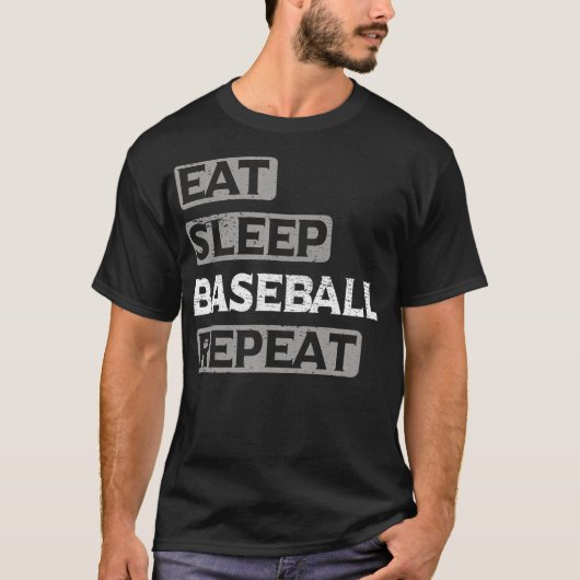 食べ寝野球 Tシャツ (正面)