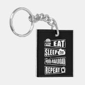 食べ寝鉄道リピート蒸気列車 キーホルダー (正面左)