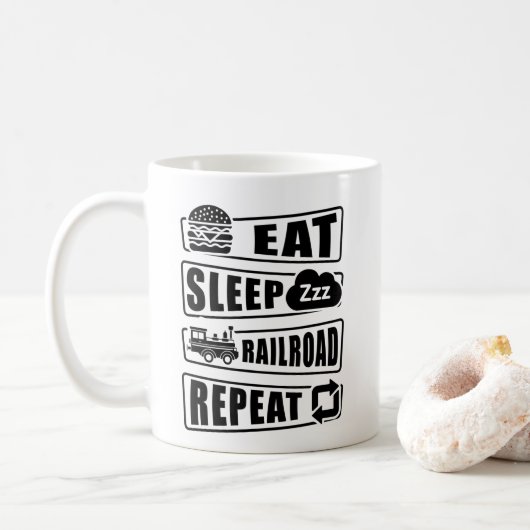 食べ寝鉄道リピート蒸気列車 コーヒーマグカップ (ドーナツ)