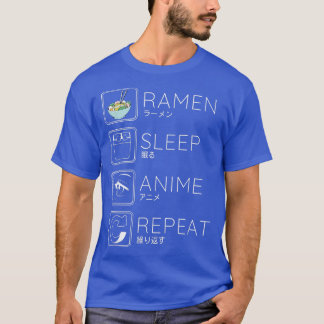 食べ寝食ラーメンかわいい日本のSket Tシャツ