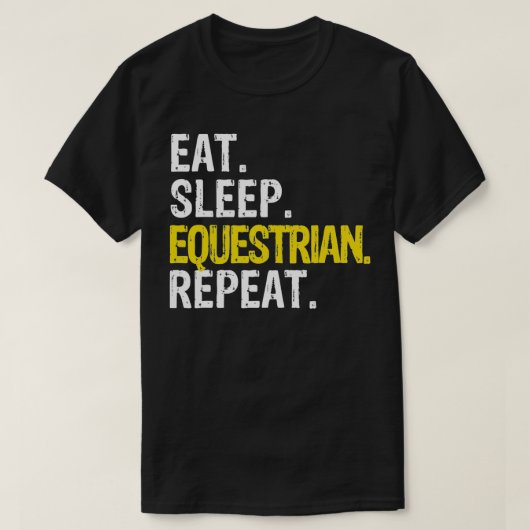 食べ寝馬競走リピーター Tシャツ (デザイン正面)