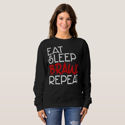 食べ寝鳴り繰り返しゲーマーおもしろいゲー男性へム スウェットシャツ (正面フル)