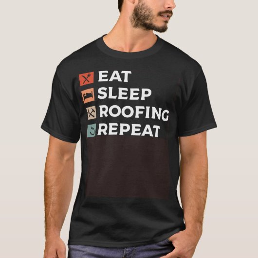 食べ屋根リピーター1 Tシャツ (正面)