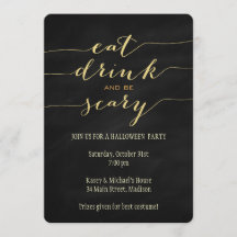 食べ怖いハローウィンパーティ招待状