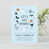 食べ怖い誕生日ハロウィンブルー 招待状 (スタンド正面)