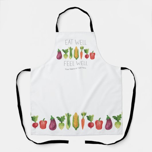 食べ感じ井戸水オーガニック色野菜 エプロン (正面)