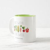 食べ感じ井戸水オーガニック色野菜 ツートーンマグカップ (正面左)