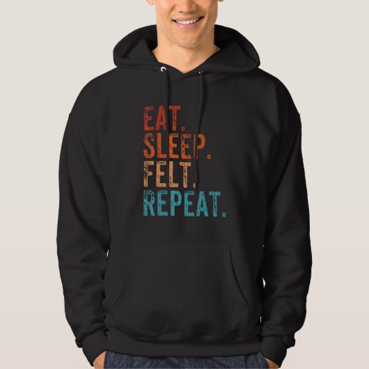 食べ感じSleepおもしろい Repeat Feltingヴィンテージ パーカ (正面)