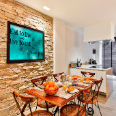 食べ感動的ライブターコイズポスター ポスター