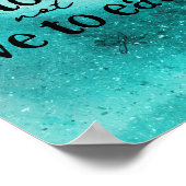 食べ感動的ライブターコイズポスター ポスター (角)