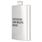 食べ掃除。重いリフト。眠れ。 フラスク (左)