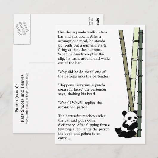 「食べ撃離れて」 ポストカード (正面/裏面)