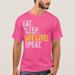 食べ救睡眠生活ナースEmt看護ドクターポリ Tシャツ