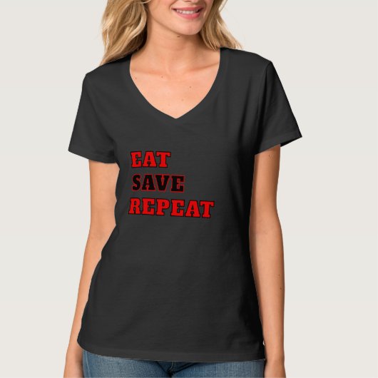 食べ救、倹約家予算の再編 Tシャツ (正面)