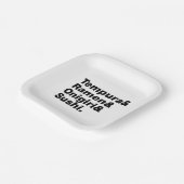 食べ日本の物てんぷら&ラーメン&おにぎり&寿司。 ペーパープレート (傾斜あり)