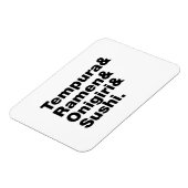 食べ日本の物てんぷら&ラーメン&おにぎり&寿司。 マグネット (左側)