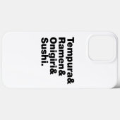 食べ日本の物てんぷら&ラーメン&おにぎり&寿司。 Case-Mate iPhoneケース (裏面 (横))