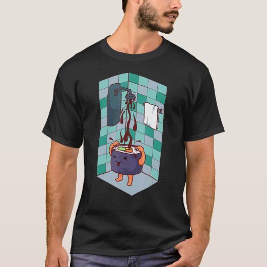 食べ日本の物寿司シャワーしょうゆ寿司R Tシャツ (正面)