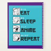 食べ日本のANIMEリピートおもしろい10代のギーク プランナー手帳 (裏面)