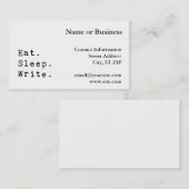 食べ書寝る 名刺 (正面/裏面)
