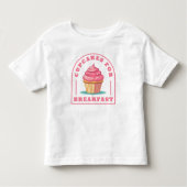 食べ朝食のカップケーキ トドラーTシャツ (正面)
