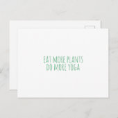 食べ植物がヨガ – ビーガン-ベジタリアン – ヨガより多く行う ポストカード (正面/裏面)