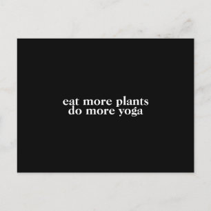 食べ植物がヨガ – ビーガン-ベジタリアン – ヨガより多く行う ポストカード