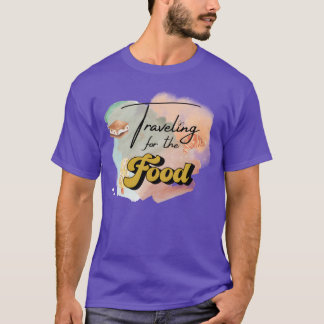 食べ歩きの旅のレトロな Tシャツ