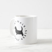 食べ歩きニットの繰り返しソーセージ犬のギフト コーヒーマグカップ (正面左)