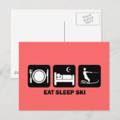 食べ水スキー ポストカード (正面/裏面)