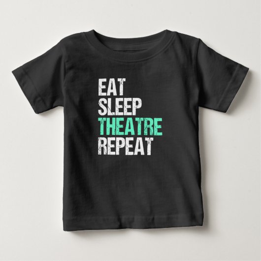 食べ演劇おもしろい再演 ベビーTシャツ (正面)