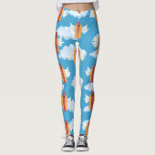 食べ物おもしろいのユーモアを表すホットドッグ絵文字 レギンス (正面)