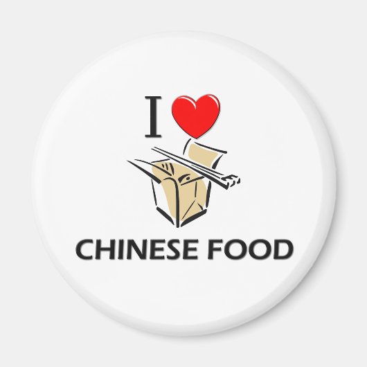 食べ物が大好中国のき マグネット (正面)