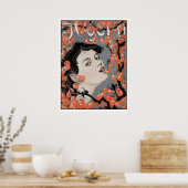 食べ物さくらんぼ-アールヌーボー- Jugend Magazine ポスター (キッチン)