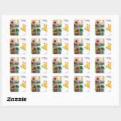 食べ物でいっぱいのオープン冷蔵庫 スクエアシール (シート)