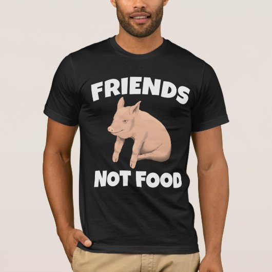 食べ物ではない豚の友人Tシャツティー Tシャツ (正面)