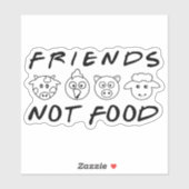 食べ物ではなく友人たち、ビーガン活動 シール (シート)