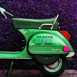 食べ物ではなく友人たち、ビーガン活動 シール