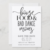 食べ物とダンスの動きを大きく結婚する セーブザデート (正面)